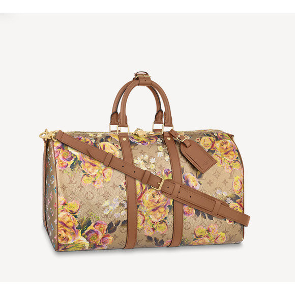 ❌❌ Louis Vuitton Garden Keepall 45 bandouliere Gold Monogram Party travel bag LV - Picture 2 of 16